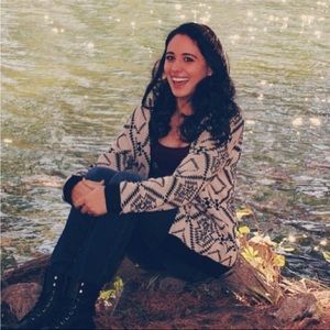 Off white and black cardigan